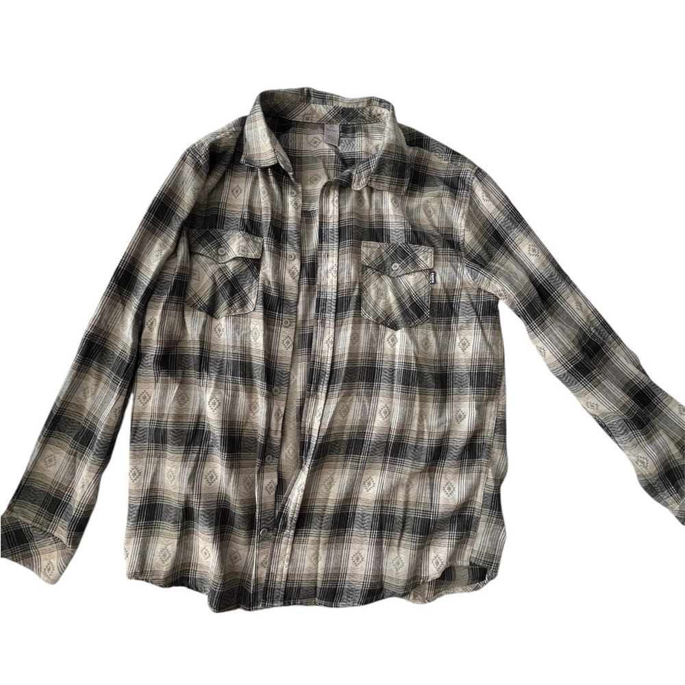 Hurley Men's Long Sleeve Ultra Soft Brushed Flannel Button Up Shirt